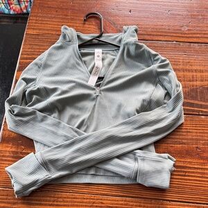 lululemon athletica Ribbed Long Sleeve Top - Light Gray